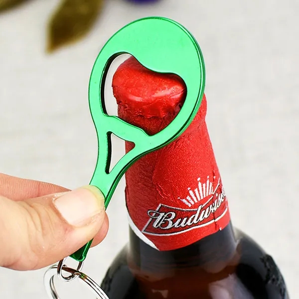 Tennis Racket Shape Bottle Opener Keychains 2