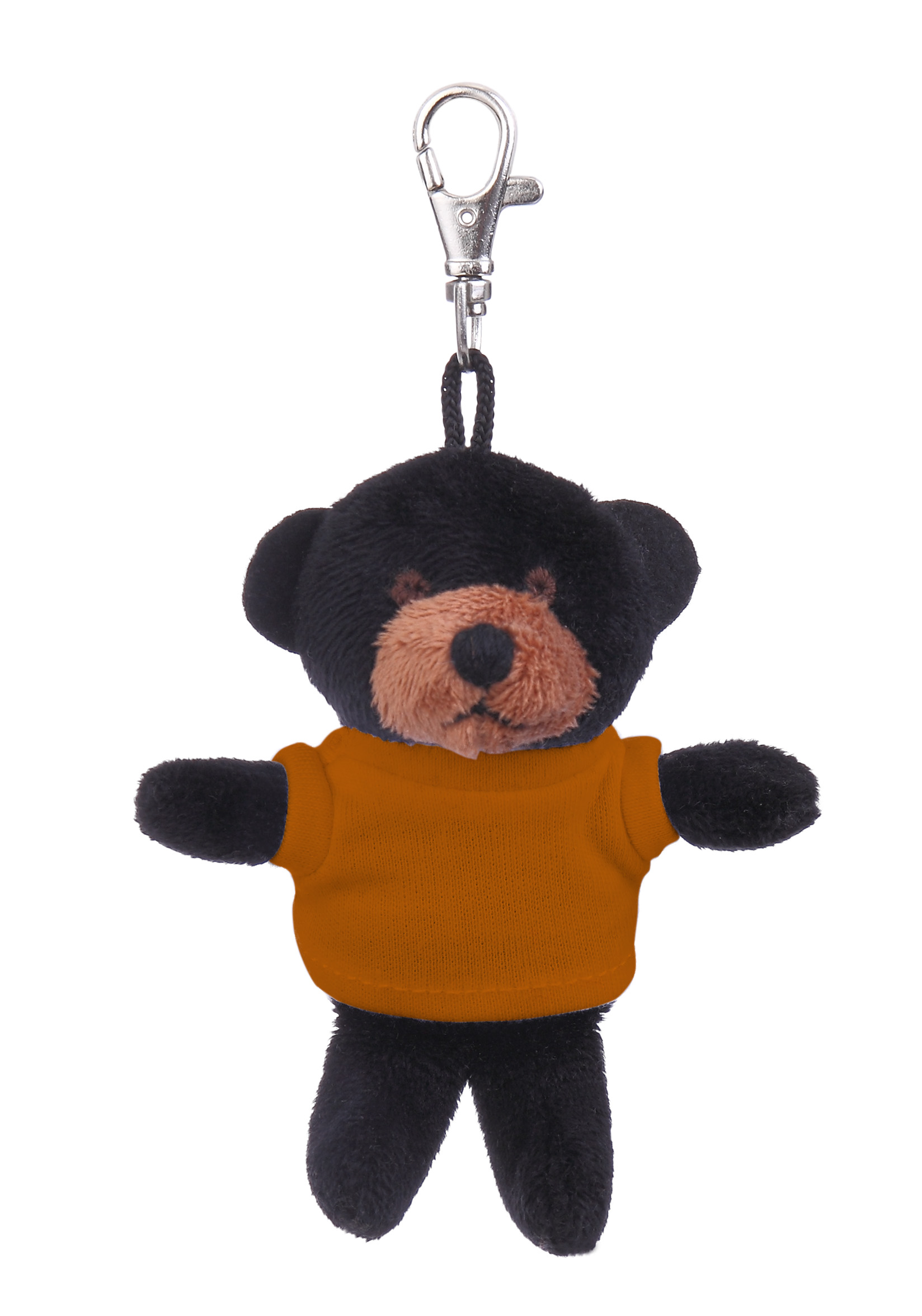 Soft Plush Black Bear Keychain with Tee 2