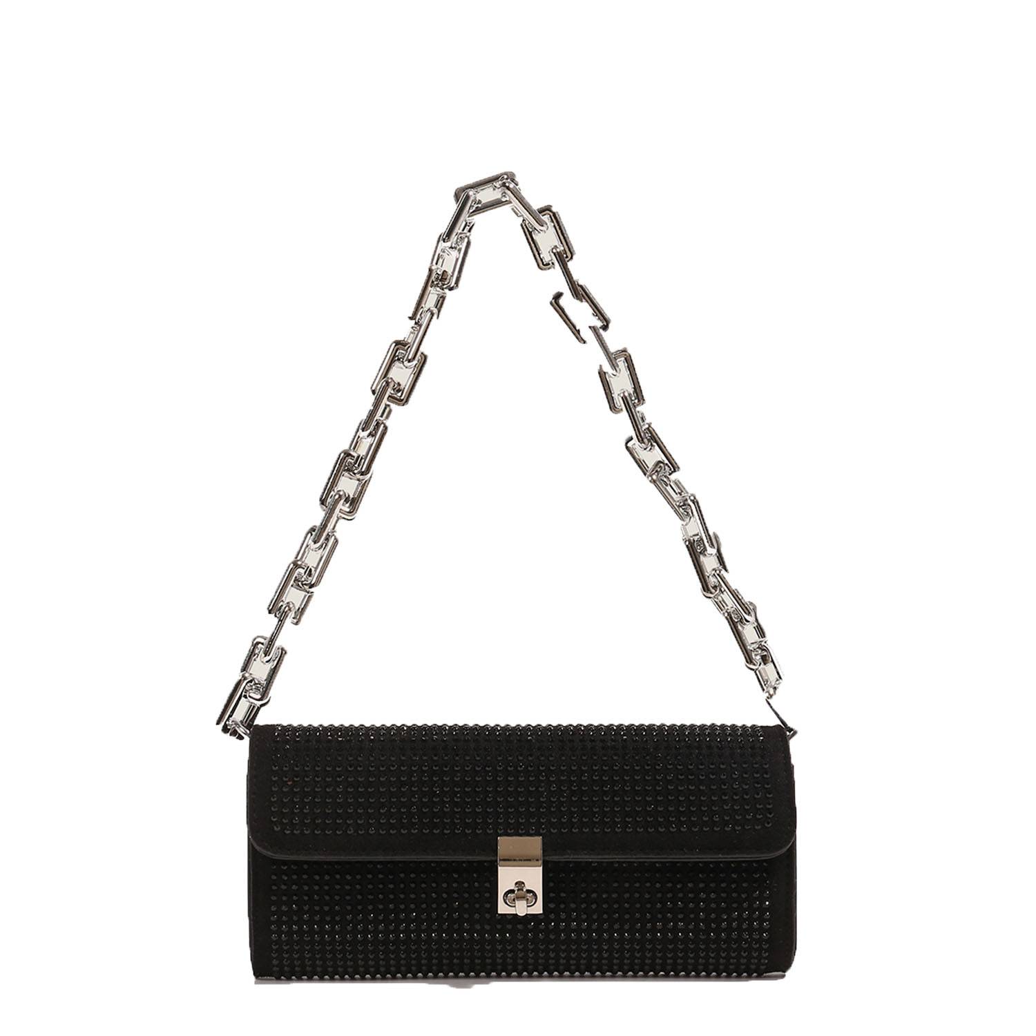 PU chain underarm shoulder tote bag 3