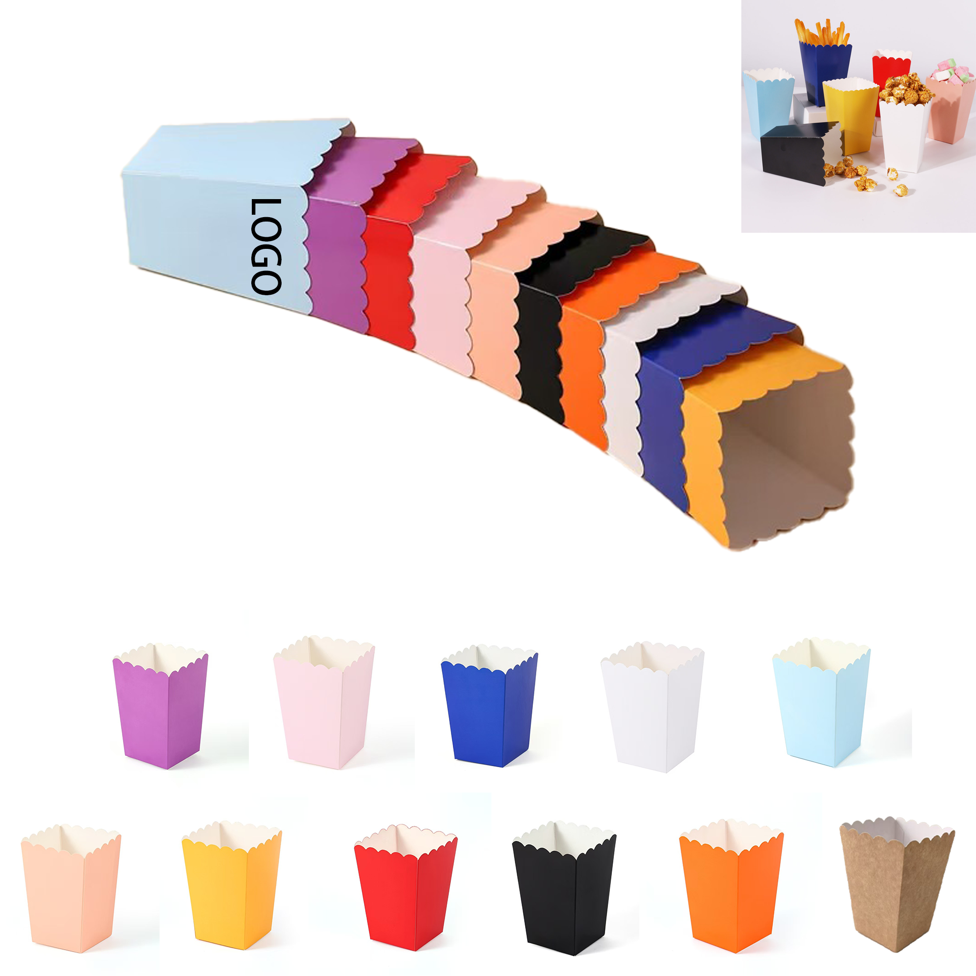 Eco-Friendly Single-Use Fry Paper Box 2
