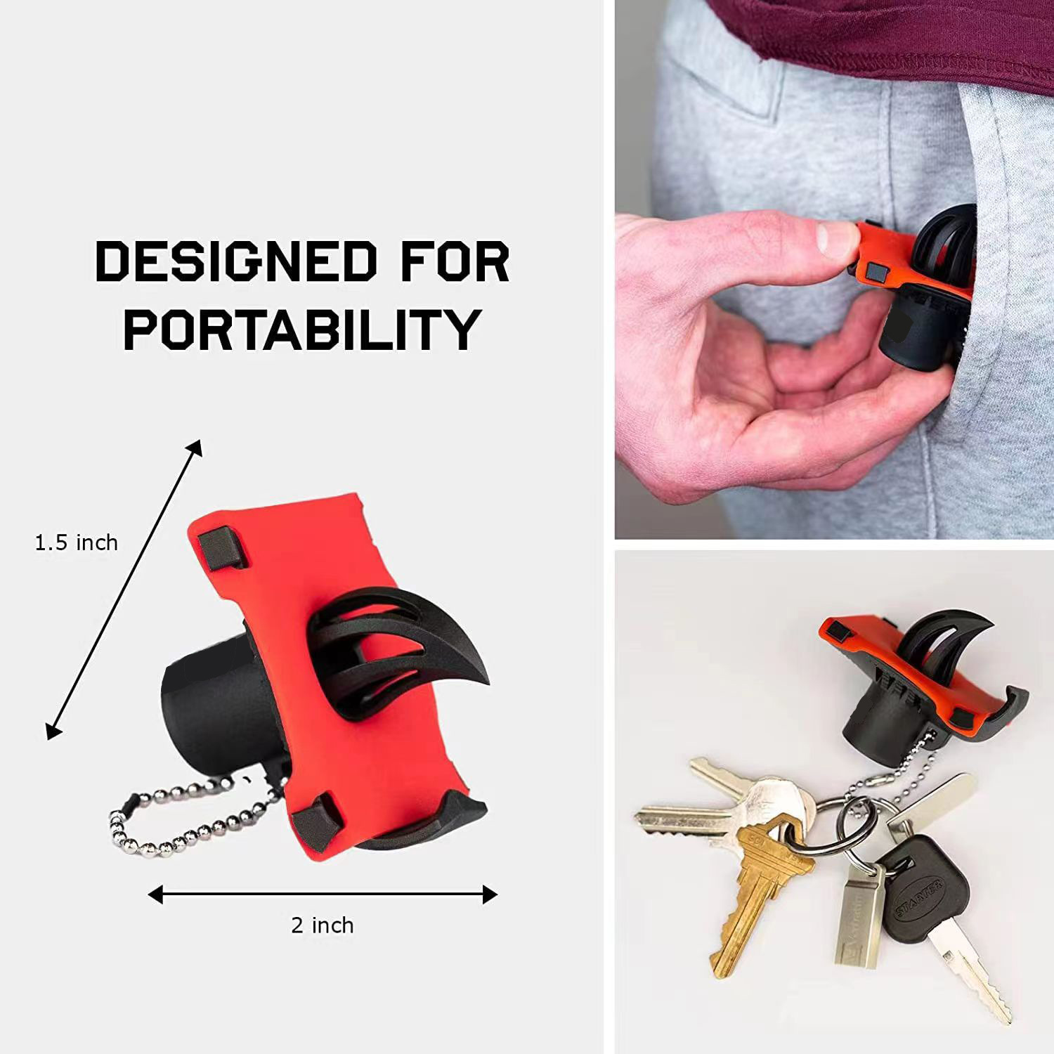 Portable hole opener w/ keychain 2