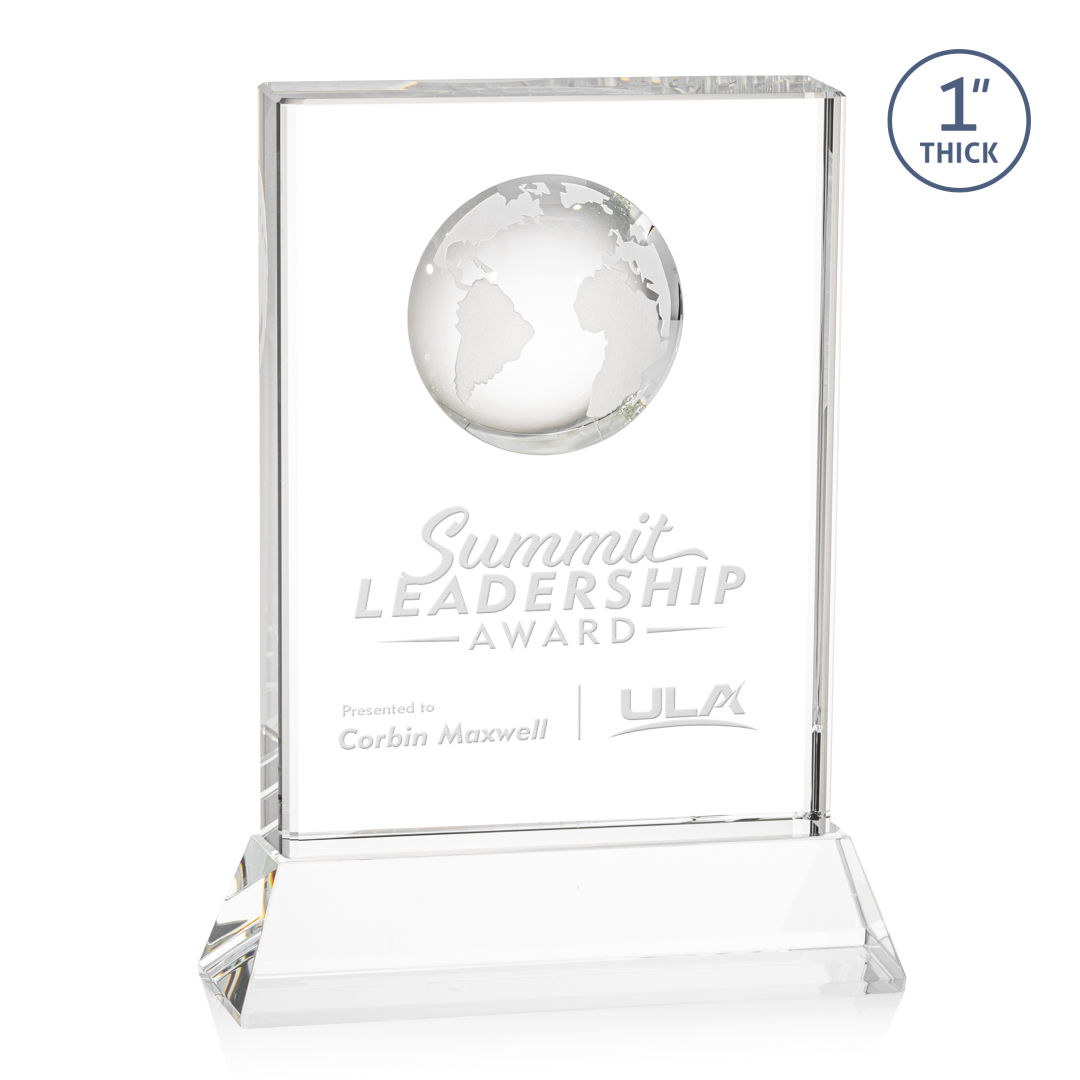 Ambassador Globe Award on Base - Clear 10