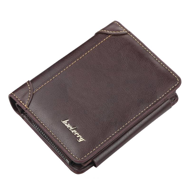 Men's Genuine Leather Passcase Wallet 5