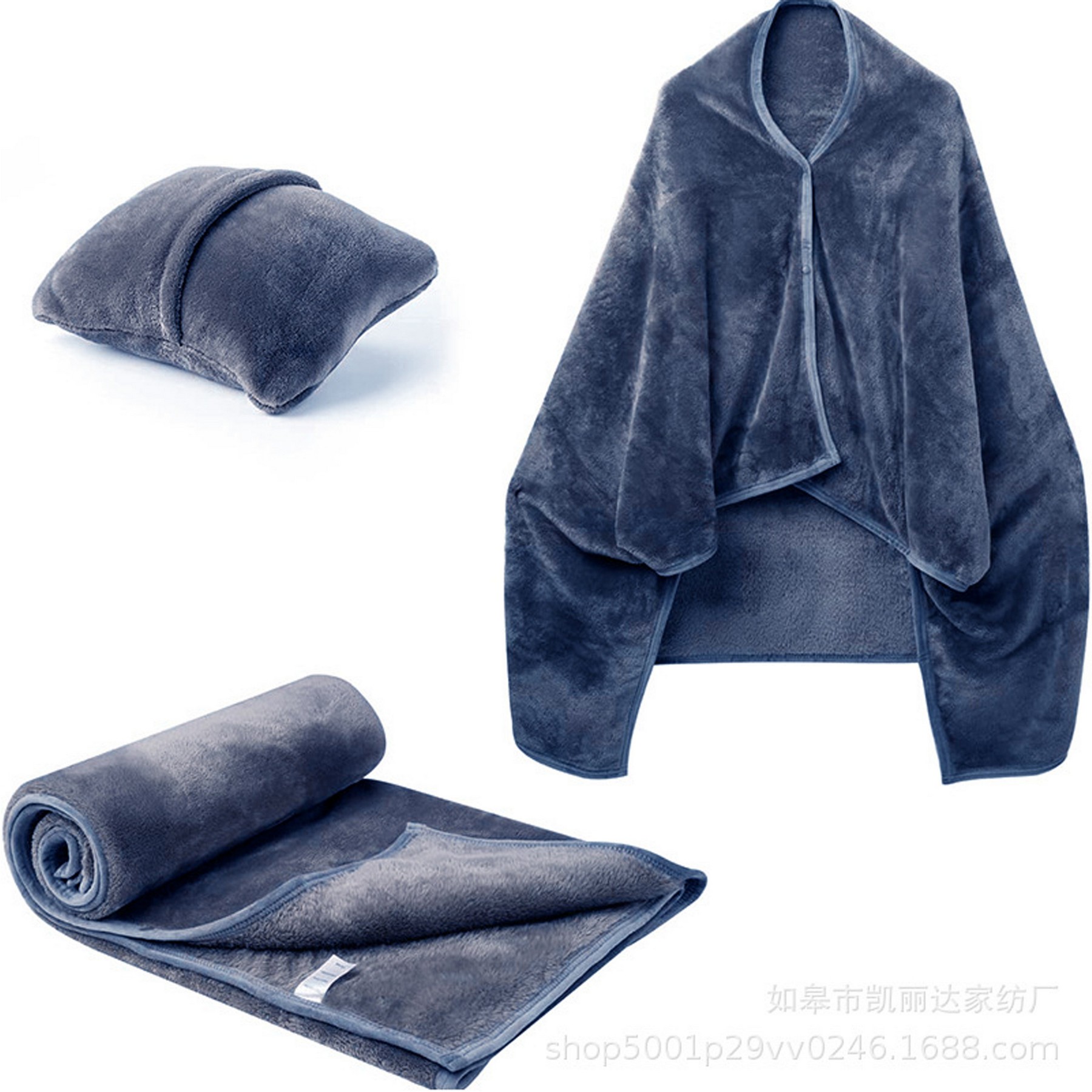 Versatile Foldable Flannel Travel Blanket 3