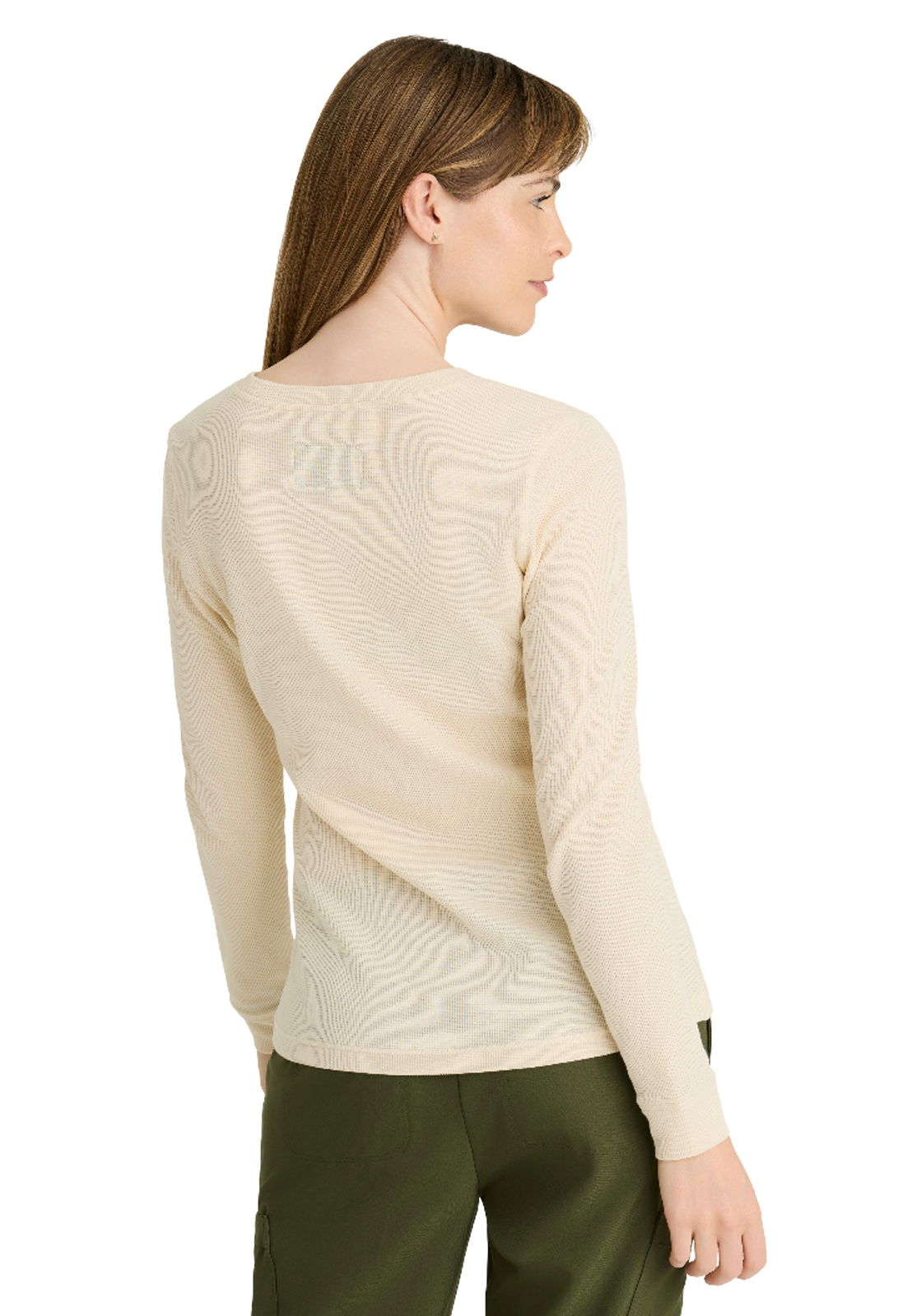 Grey's Anatomy Evolve Stretch - Women's One-Pocket Wanderlust Waffle Knit Top 10