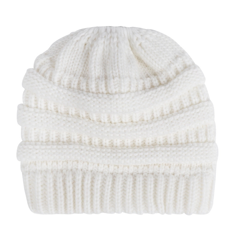 Acrylic Knitted Ponytail Beanie 10