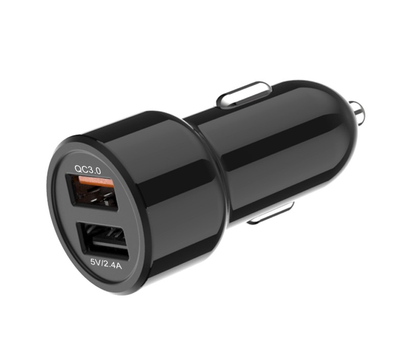 Dual USB Car Charger, 30W 2