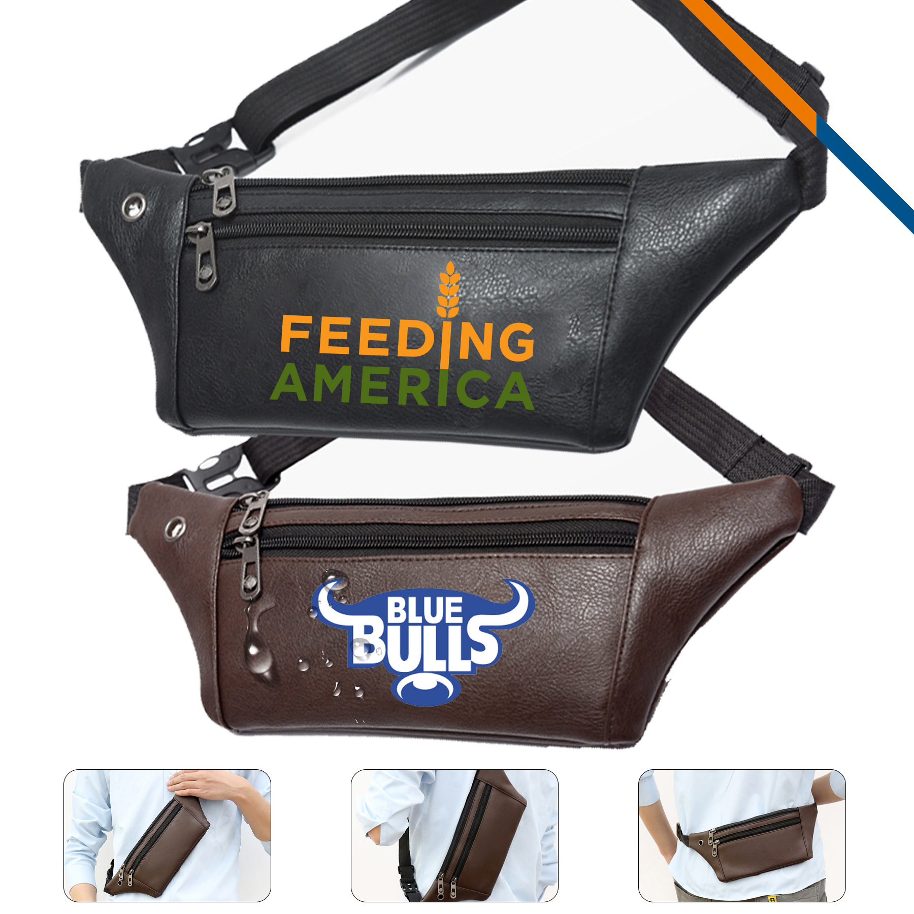 Perrin PU Leather Fanny Pack 2