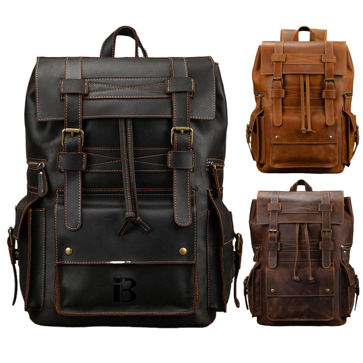 Genuine Leather Backpack 11