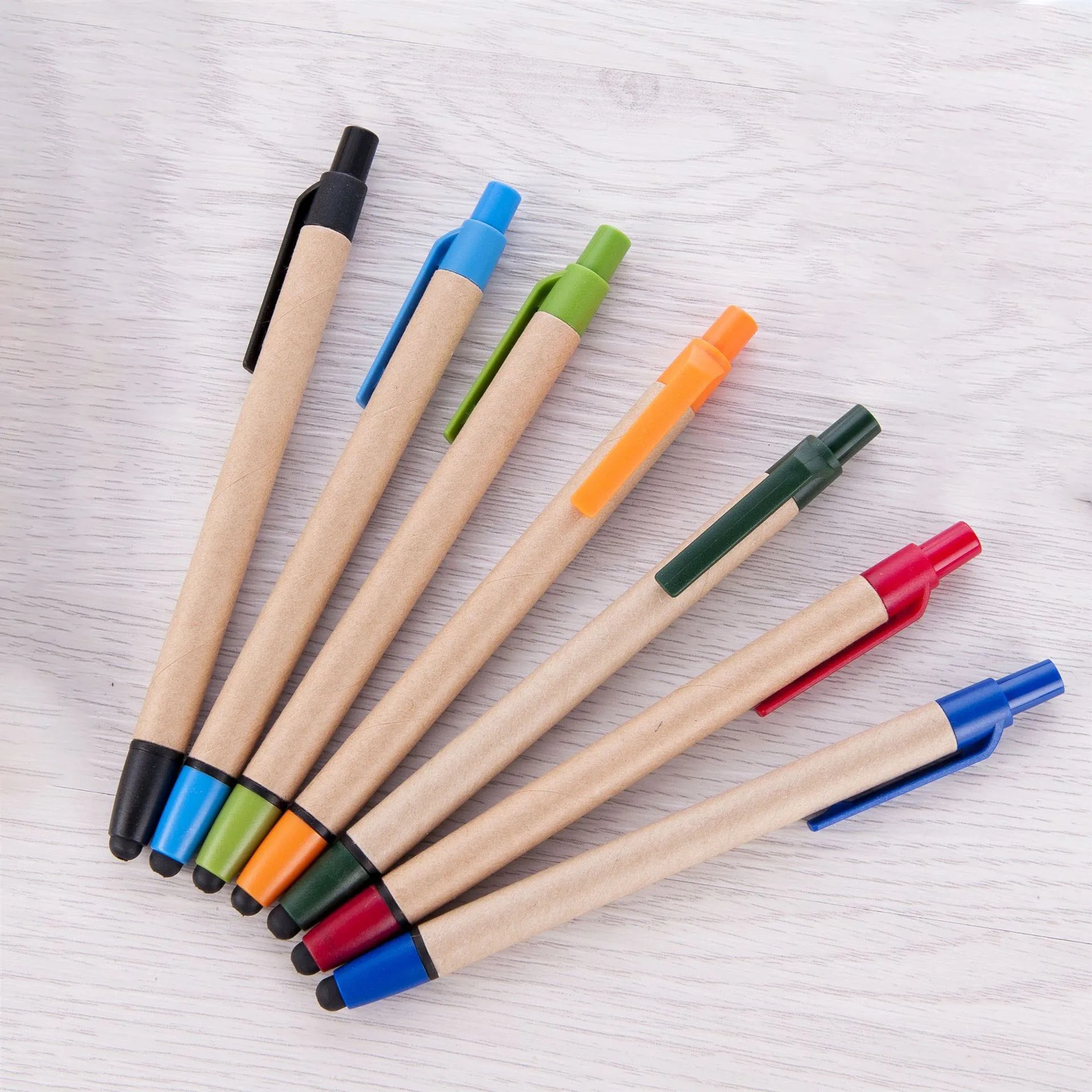 Kraft paper ballpoint pen with stylus 4