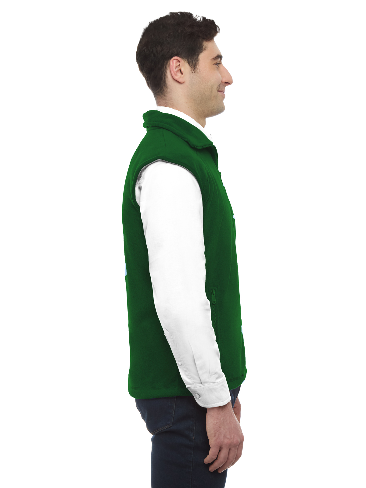 Blue Generation - Unisex 2-Pocket Micro Fleece Zip Front Vest 13