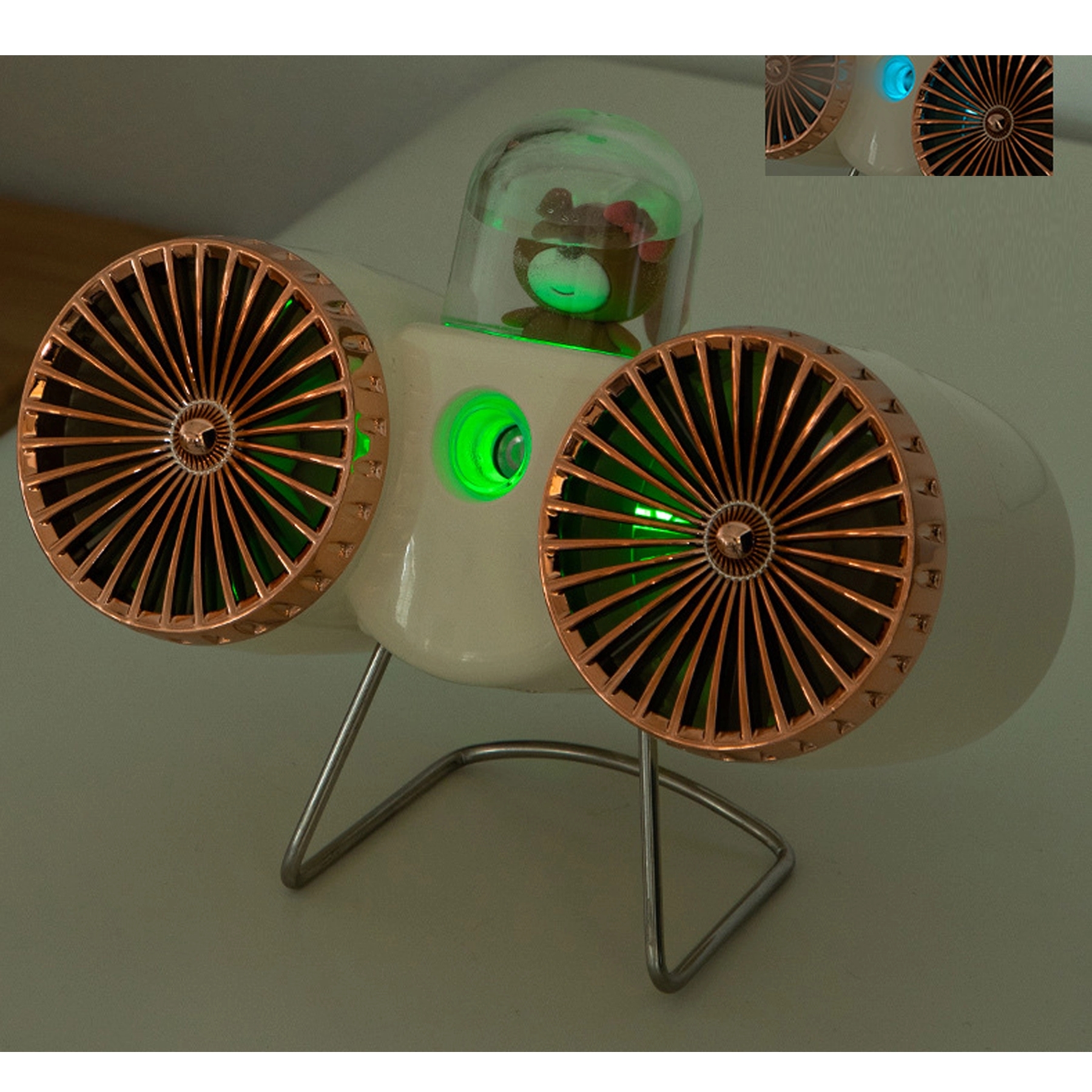 Usb Double-Blade Spray Desk Fan Portable Smart 4