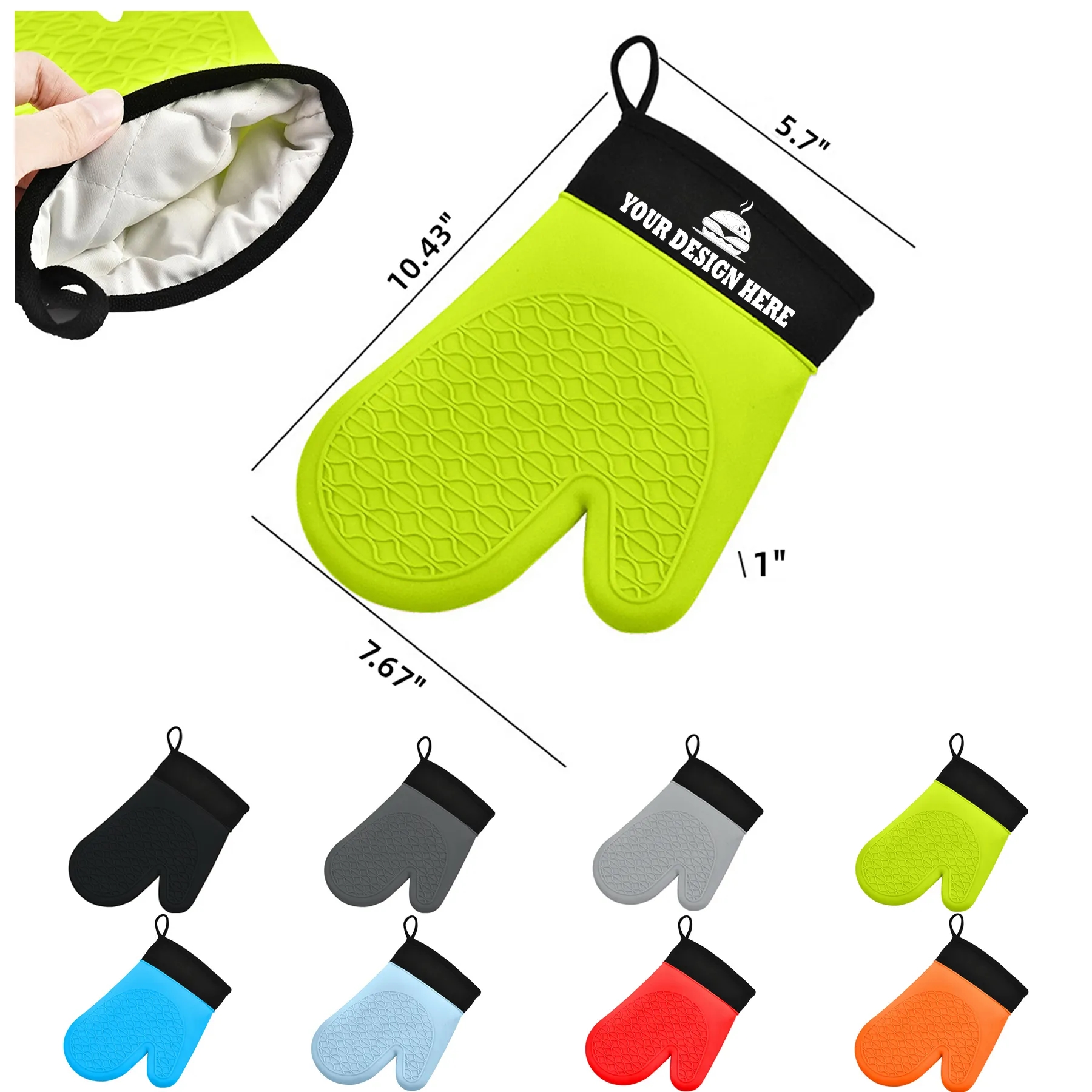 Kitchen Oven Mitts Heat Resistant 2