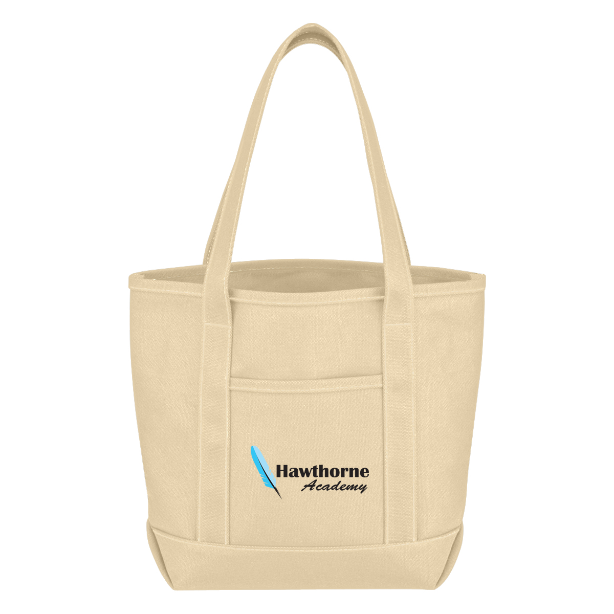 Small 24 Oz. Recycled Cotton Canvas Yacht Tote Bag, custom tote bag with logo imprint 6