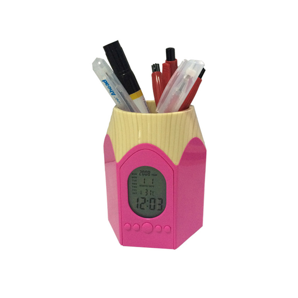 Electronic Calendar Pens Pencil Holder Cup 3