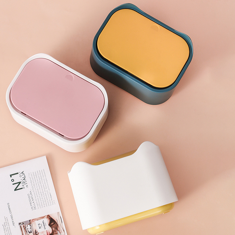 Mini Desktop Trash Can w/Lid 6