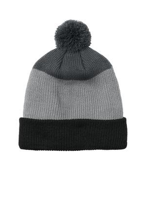 Cozy Striped Pom Beanie