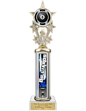 Trophy, 12" Action Matrix Billards Blue 1 co 2