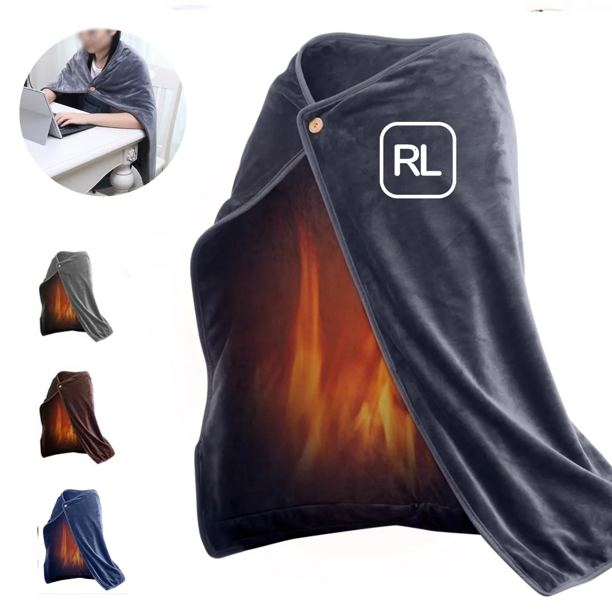 Portable USB Electric Heated Shawl Blanket 1