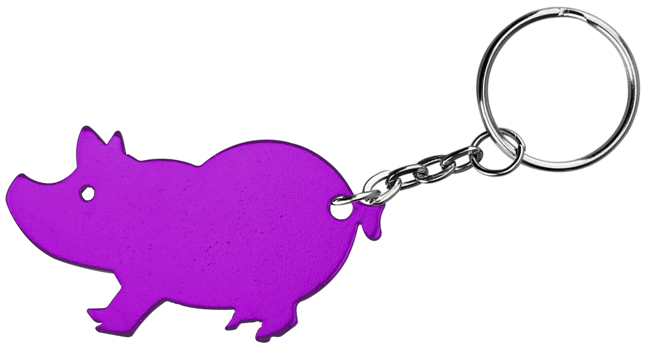 Pig shape bottle opener with key chain. 9