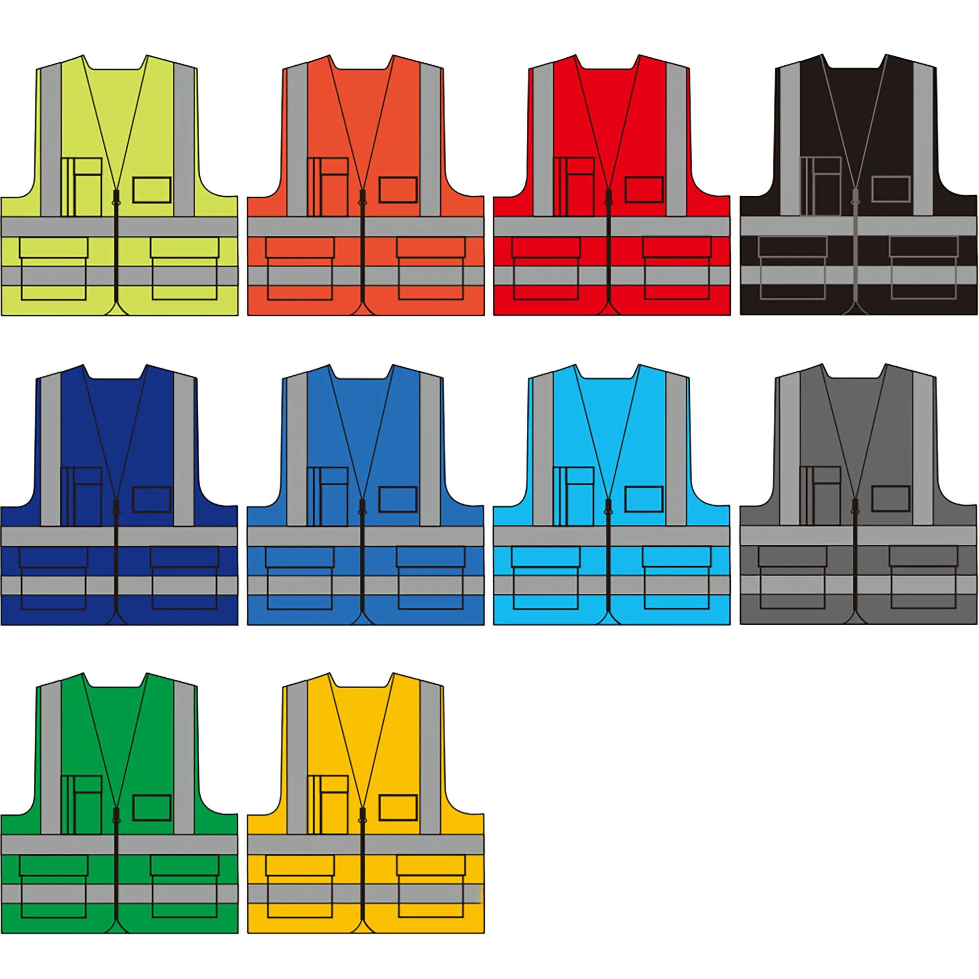 Custom Unisex Reflective Safety Vest 2
