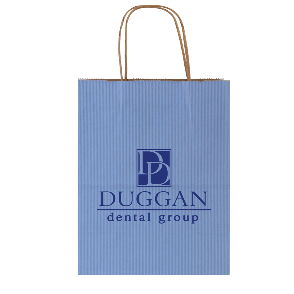 Striped Tinted Kraft Shopping Bags 2
