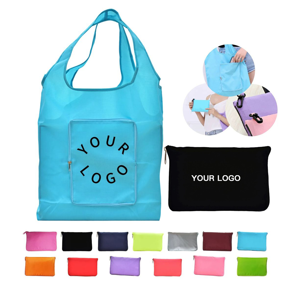 Durable Oxford Cloth Tote Bag for Shopping and Travel, custom tote bag with logo imprint 2