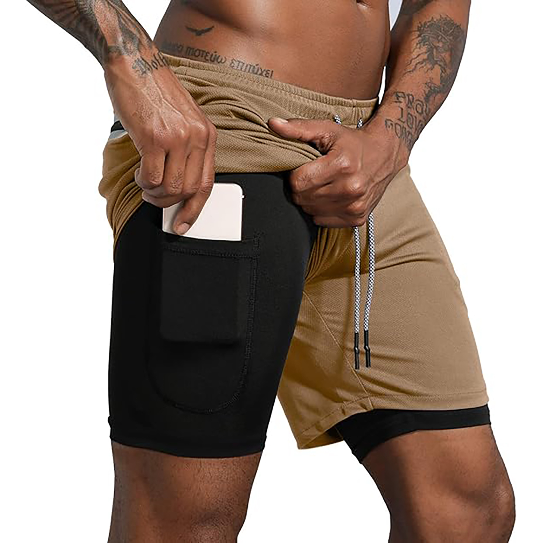 Men's 2 in 1 Workout Running Shorts 2