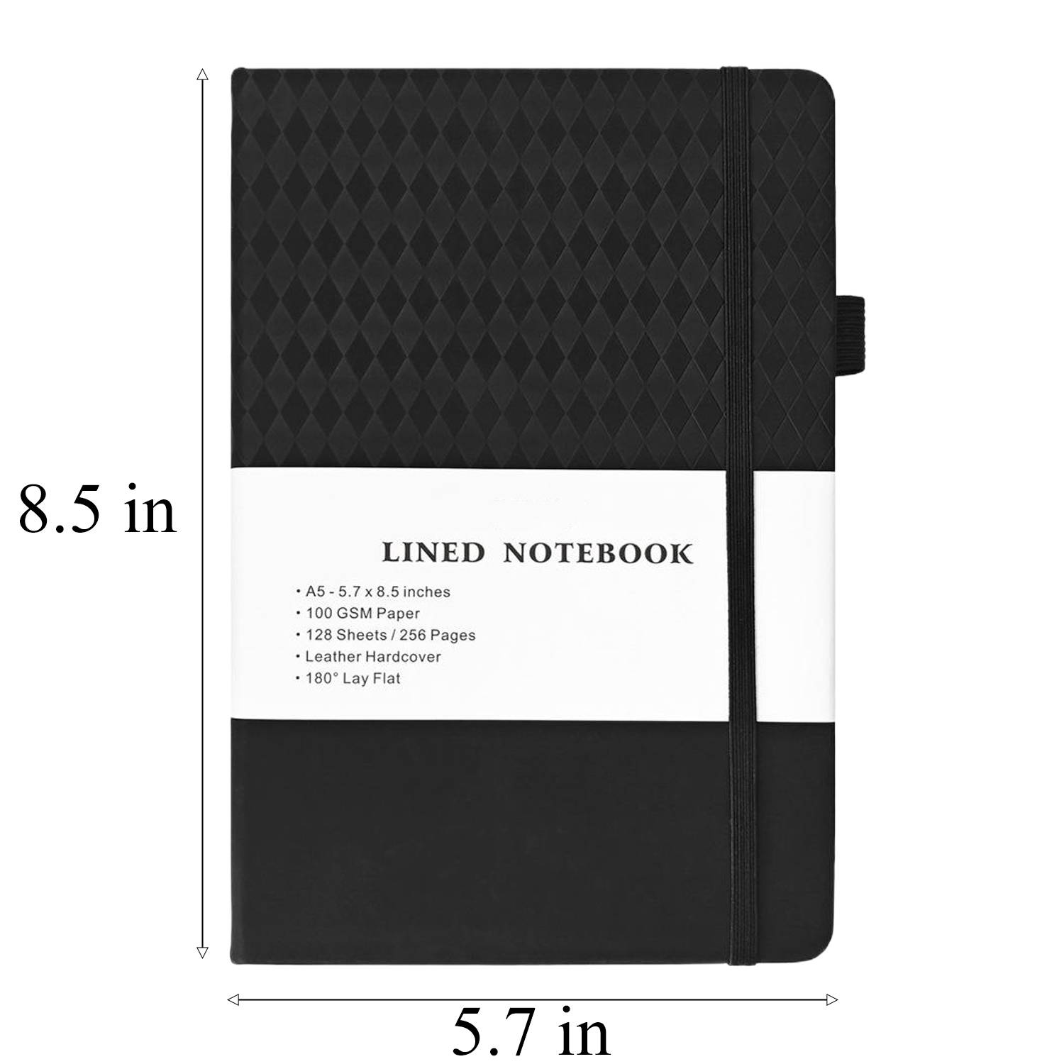 A5 PU Leather Diamond Pattern Notebook 9