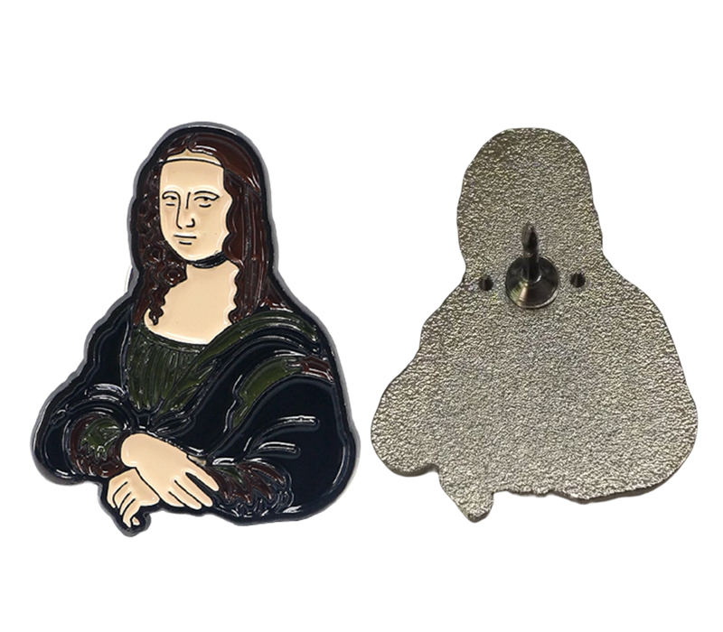 Mona Lisa Souvenir Badge Lapel Pin 2