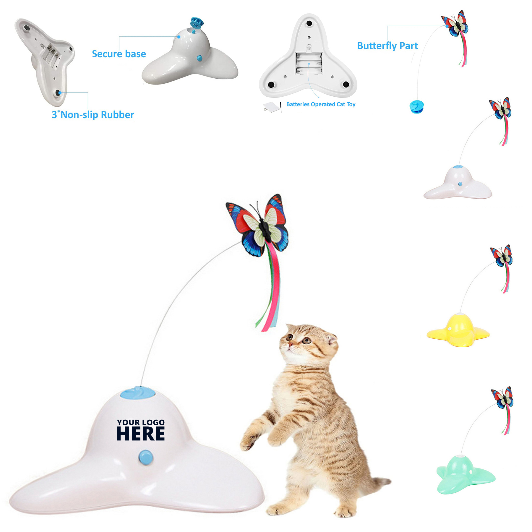 Electric Interactive Butterfly Cat Toy   1