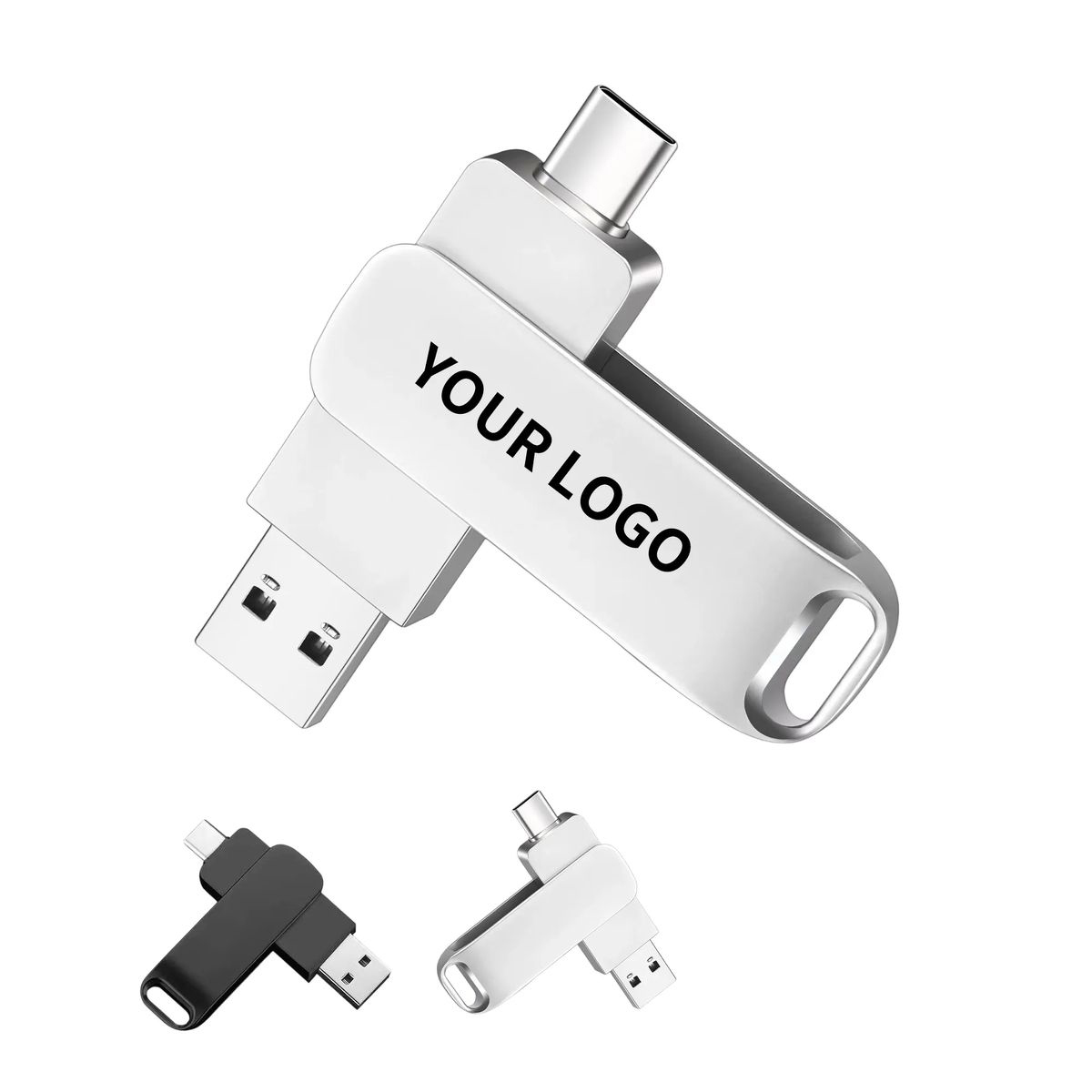 Swivel USB and Type C Storage Drive 1