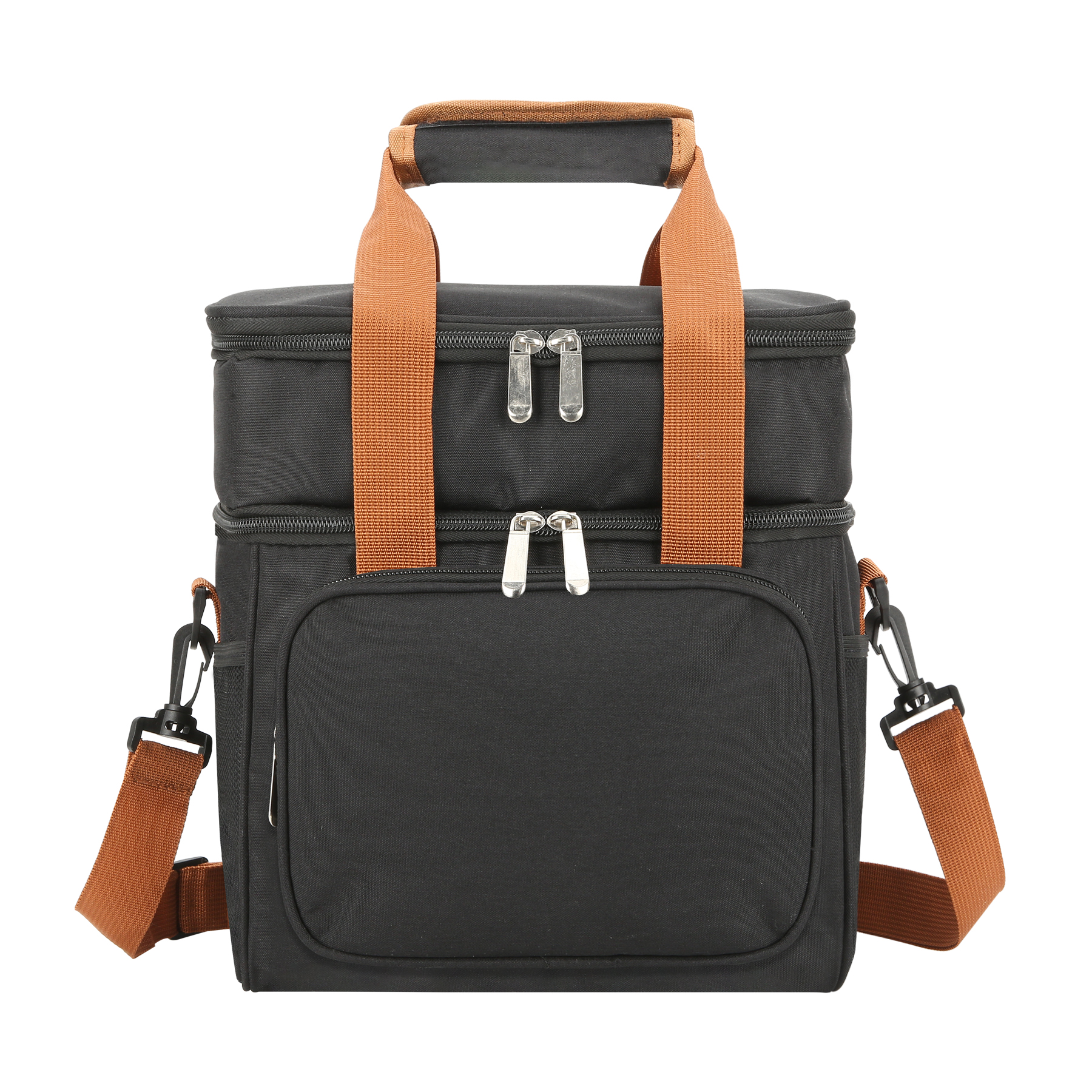 Double Deck Insulated Lunch Bag W/Adjustable Shoulder Strap 4