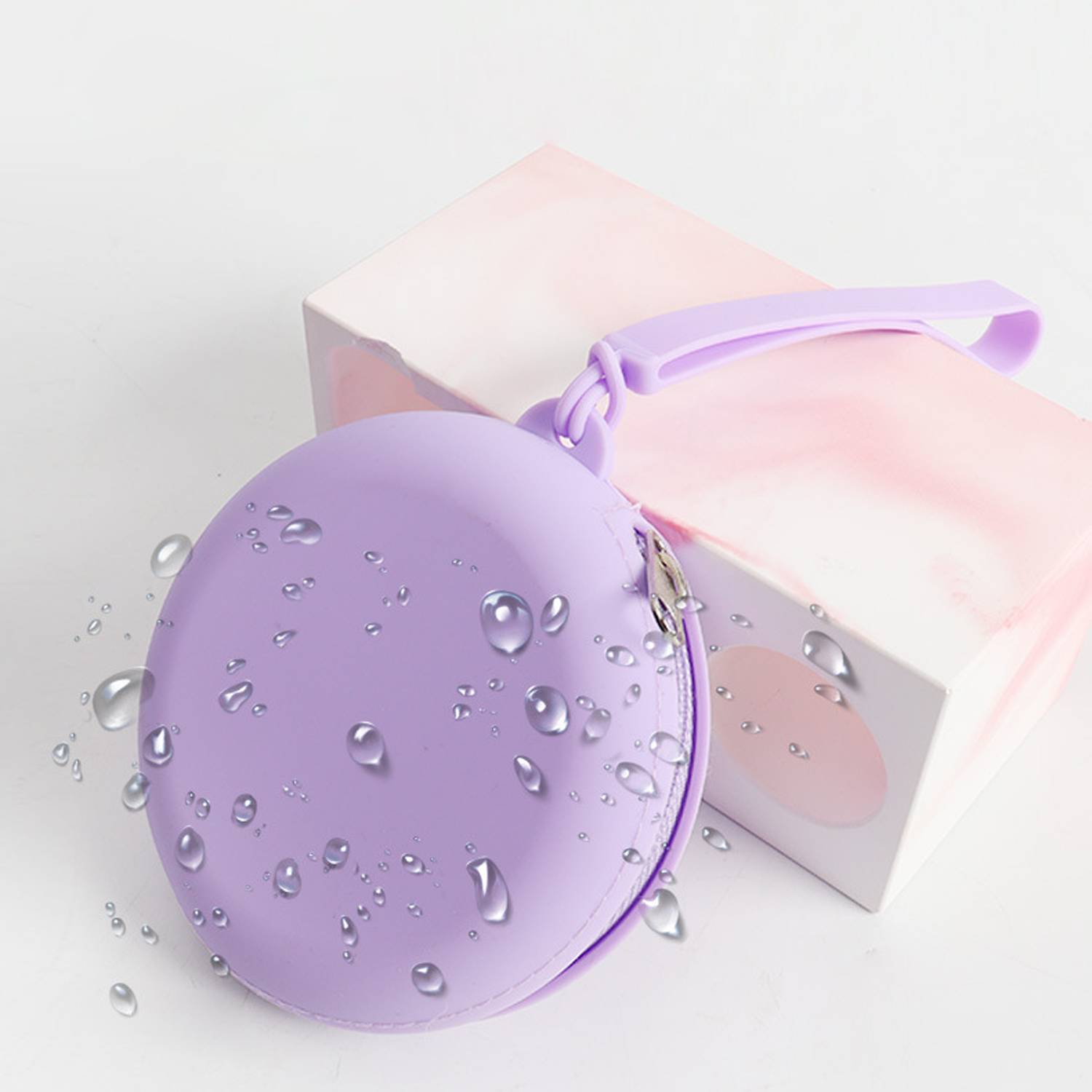 Minimalist Circular Silicone Macaron Mini Coin Bag 2