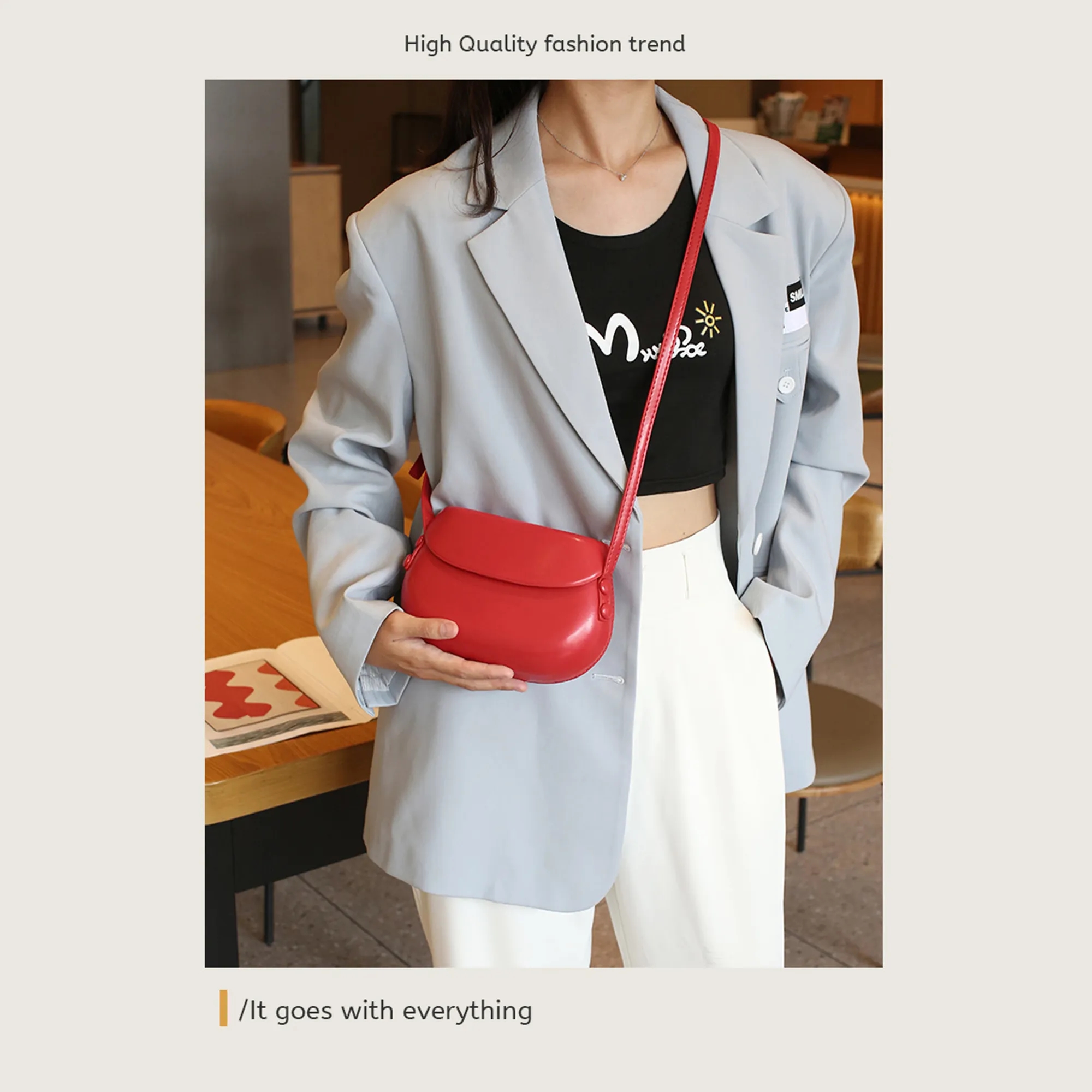 Leather Crossbody Saddle Bag 11