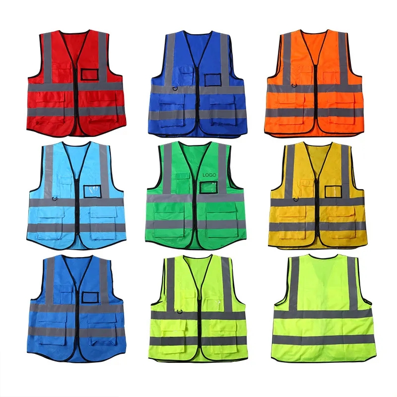 Workwear Reflective Safety Vest With Pockets 6