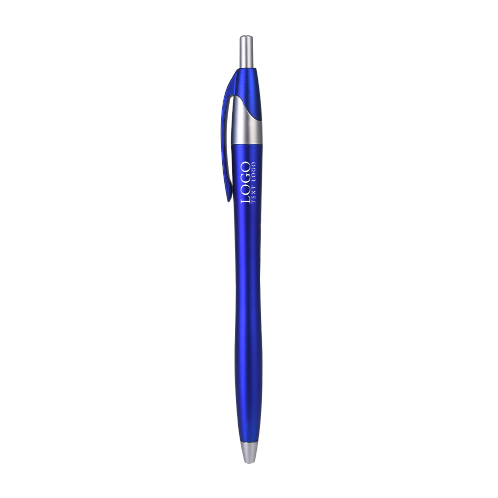 Plastic Ballpoint Click Pen with Metallic Accent 2