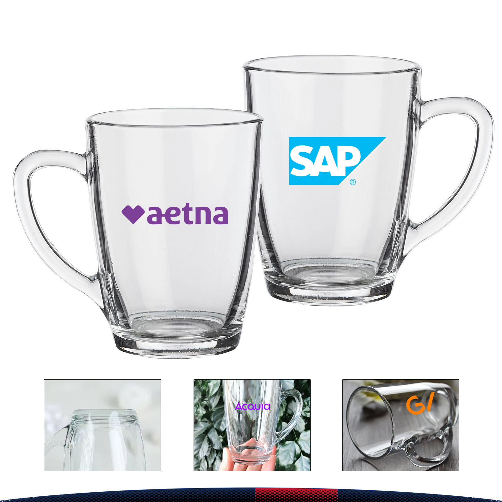10OZ. Lofan Glass Coffee Mugs 1