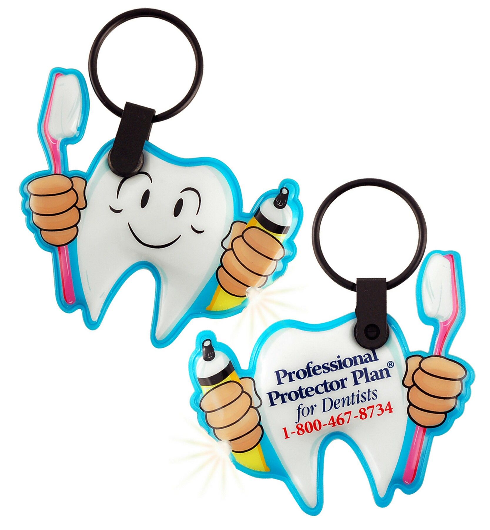 ShapeLights™ Color-A-Shape Key Ring Flashlight (Tooth) 2