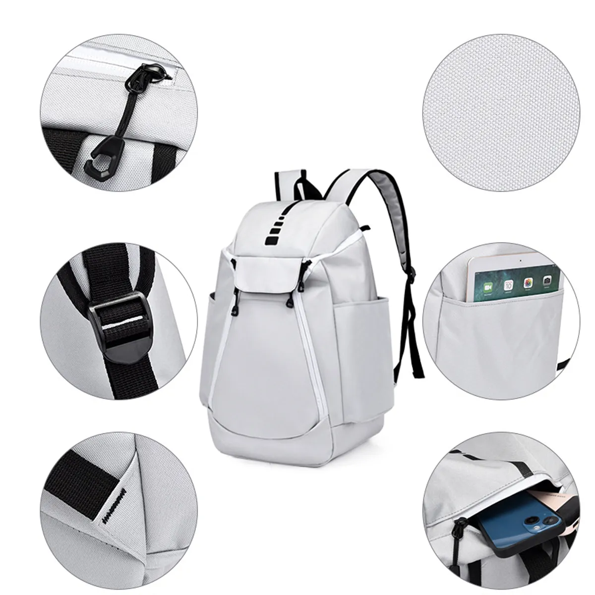 Large Capacity Basketball Football Shoe Gym Backpack for Men 5