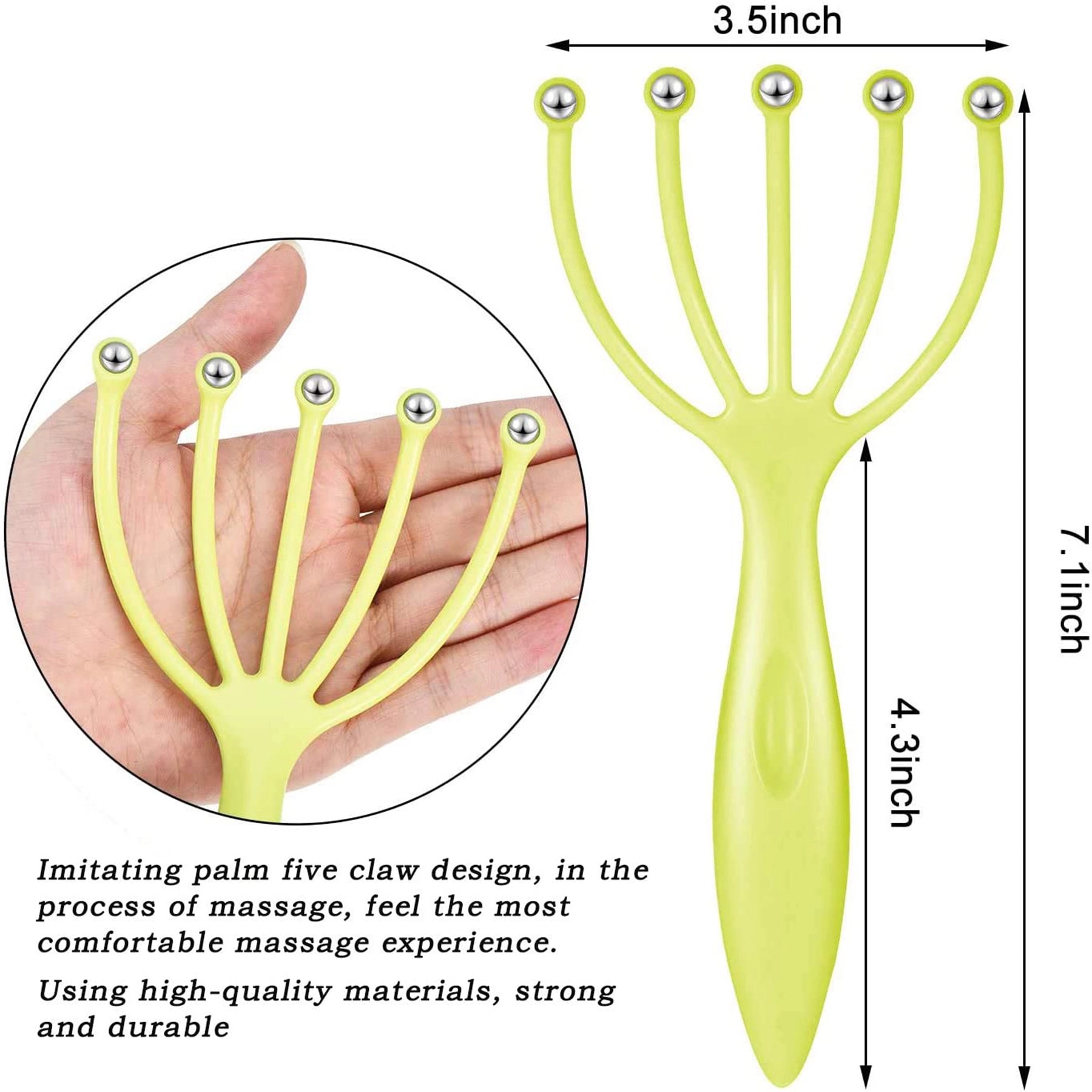 Handy Scalp Massgers With Small Steel Beads 2