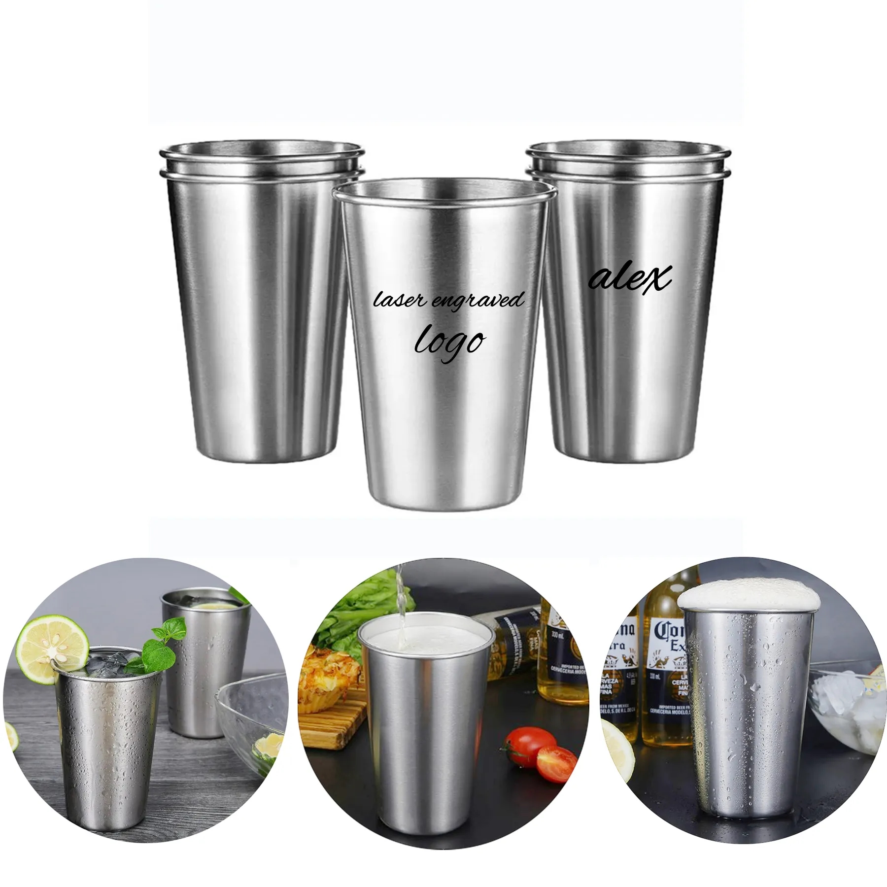 12 Oz Stainless Steel Pint Cup MOQ50 1