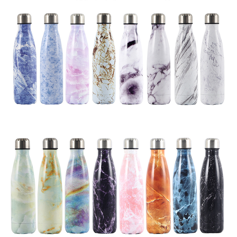 17Oz Marble Insulated Sports Water Bottles Flasks 7