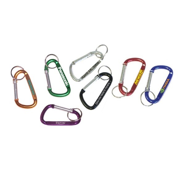 Carabiner with split key ring