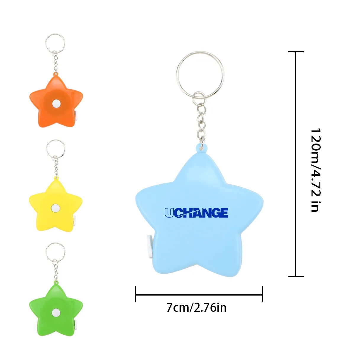 Star Tape Measure Keychain 60 Inch Retractable 6