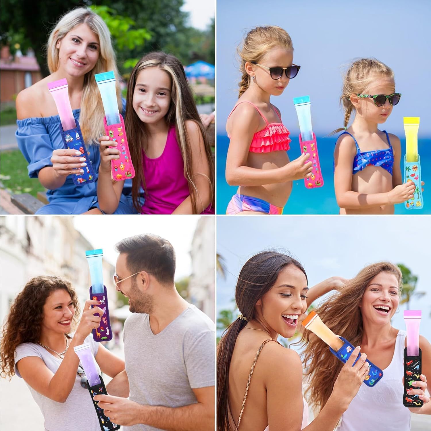 Reusable Popsicle Bags Ice Pop Sleeves Antifreezing 4