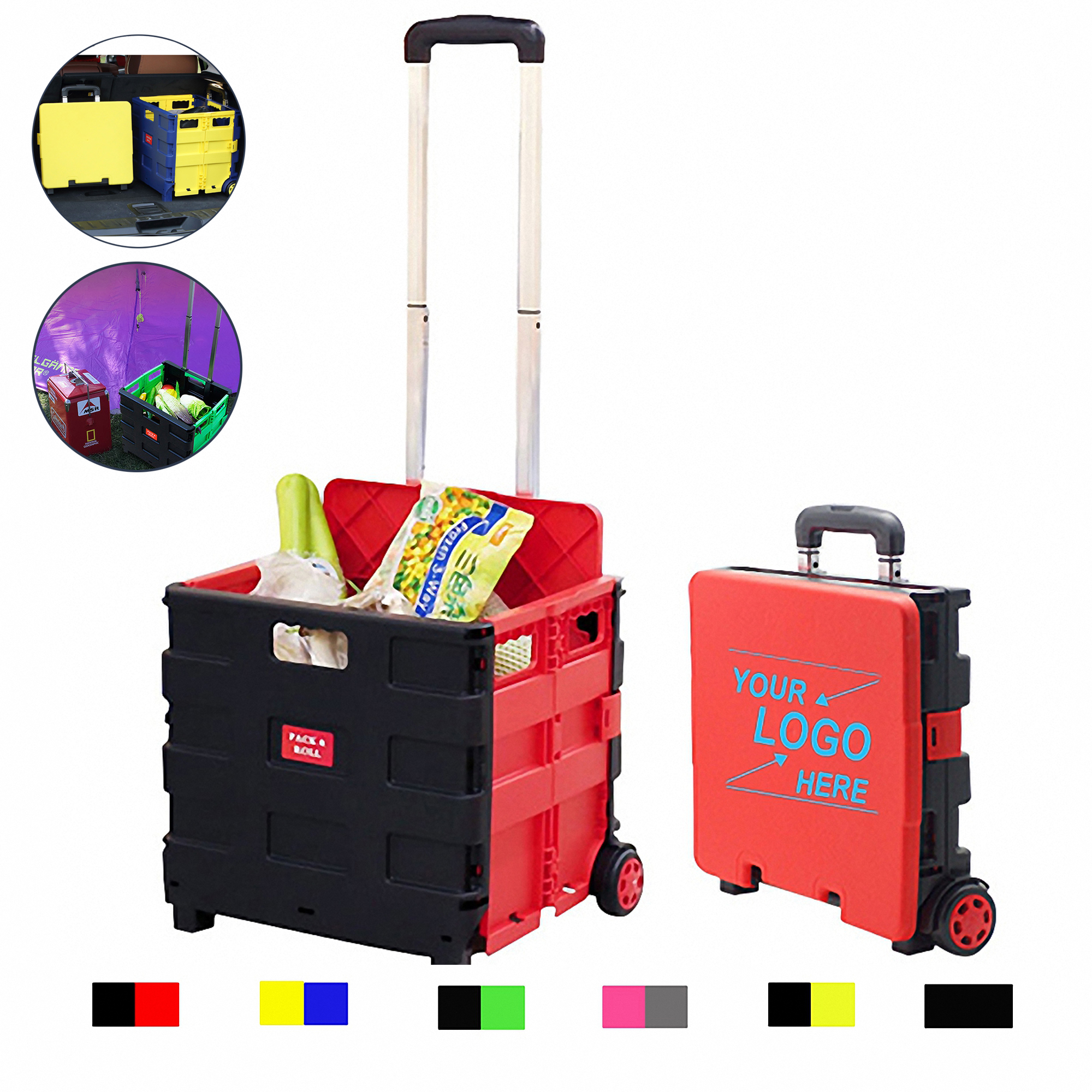 Collapsible Plastic Shopping Cart 4