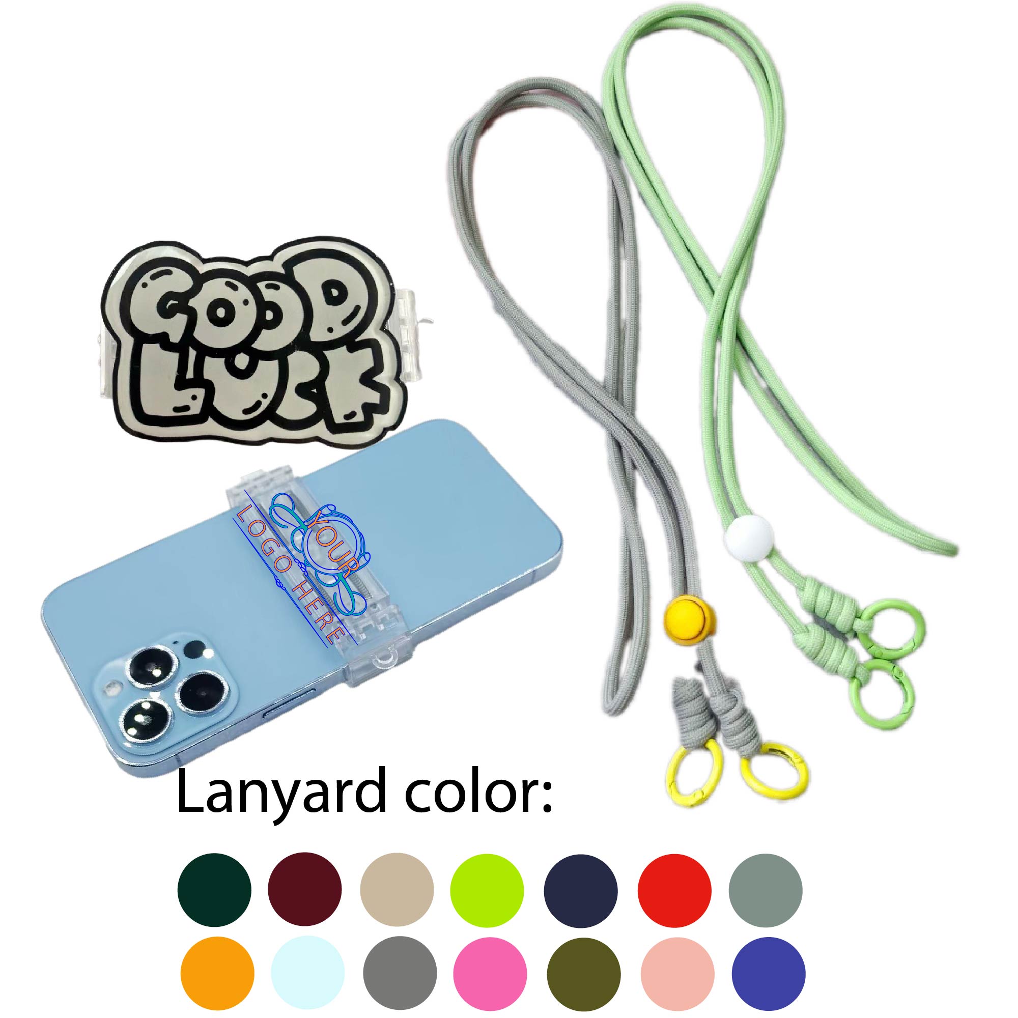 Full Color Phone Case Back Clip Hanging Rope 3