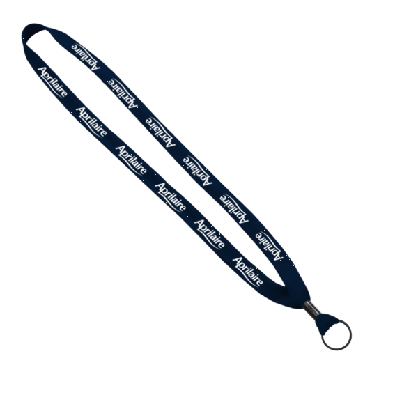 5/8" Polyester Shoelace Lanyard with Metal Crimp & Split-Ring 359