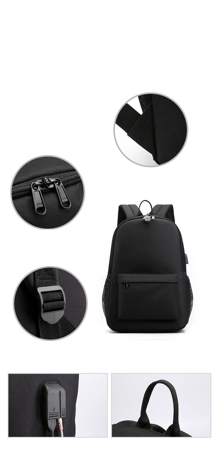 Custom Two-piece Laptops Backpacks with USB Charging Port 21